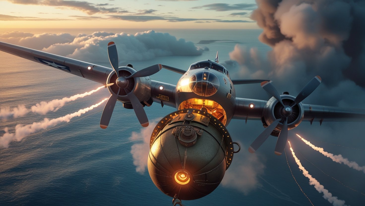 تعرف إن فى قنابل هيدروجينية ضاعت من أمريكا فى الصحارى والمحيطات ومش لاقينها ؟ phoenix 10 cinematic ultrarealistic illustration showing the a 0